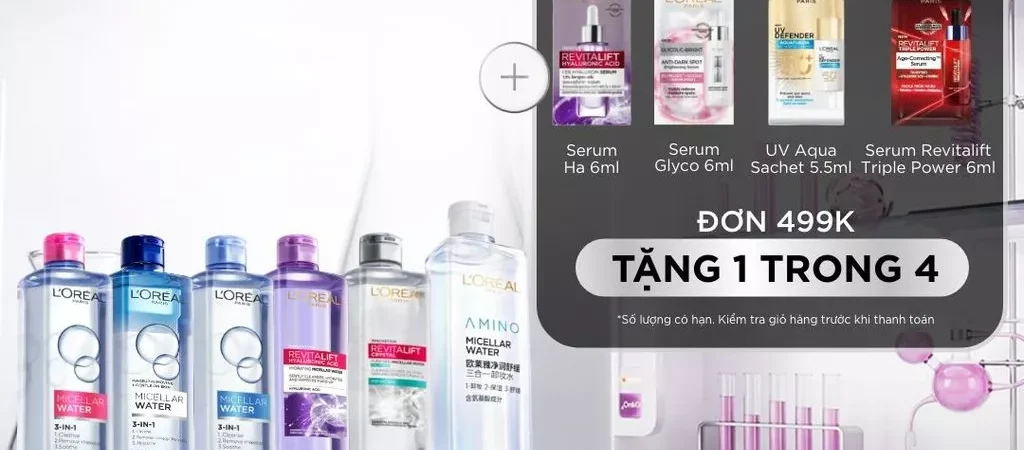AMINO MICELLAR MỚI L’Oreal Paris — Nước tẩy trang 3-in-1 400ml