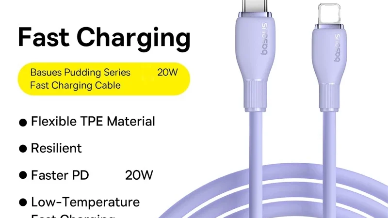 Cáp sạc nhanh BASEUS Pudding 20W Type-C