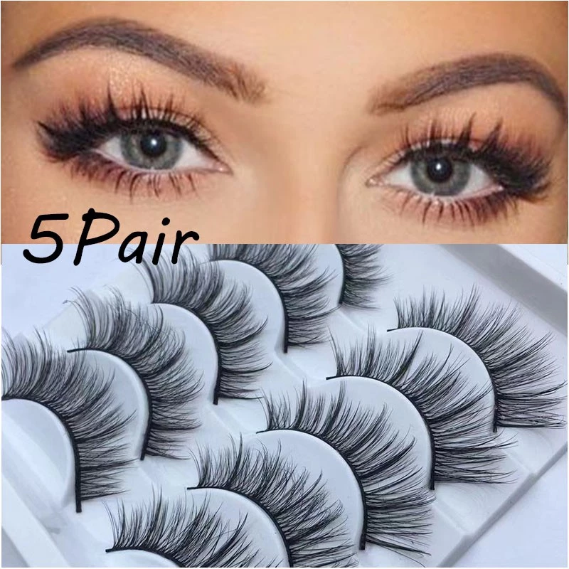 Lông mi giả 3D cao cấp — Dài, cong, dày (Shopee)