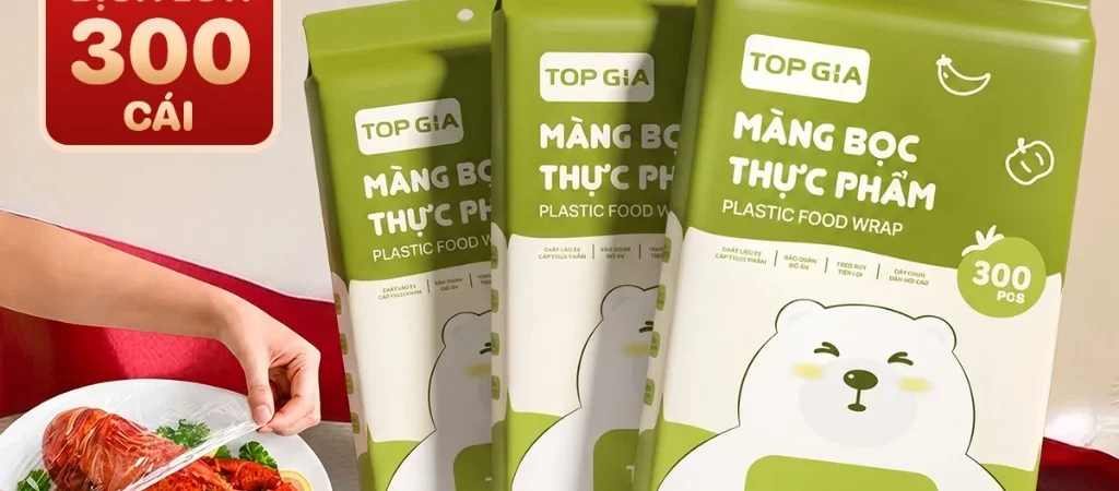[BỊCH LỚN] Túi màng bọc PE treo tường rút TopGia — Chun siêu dai