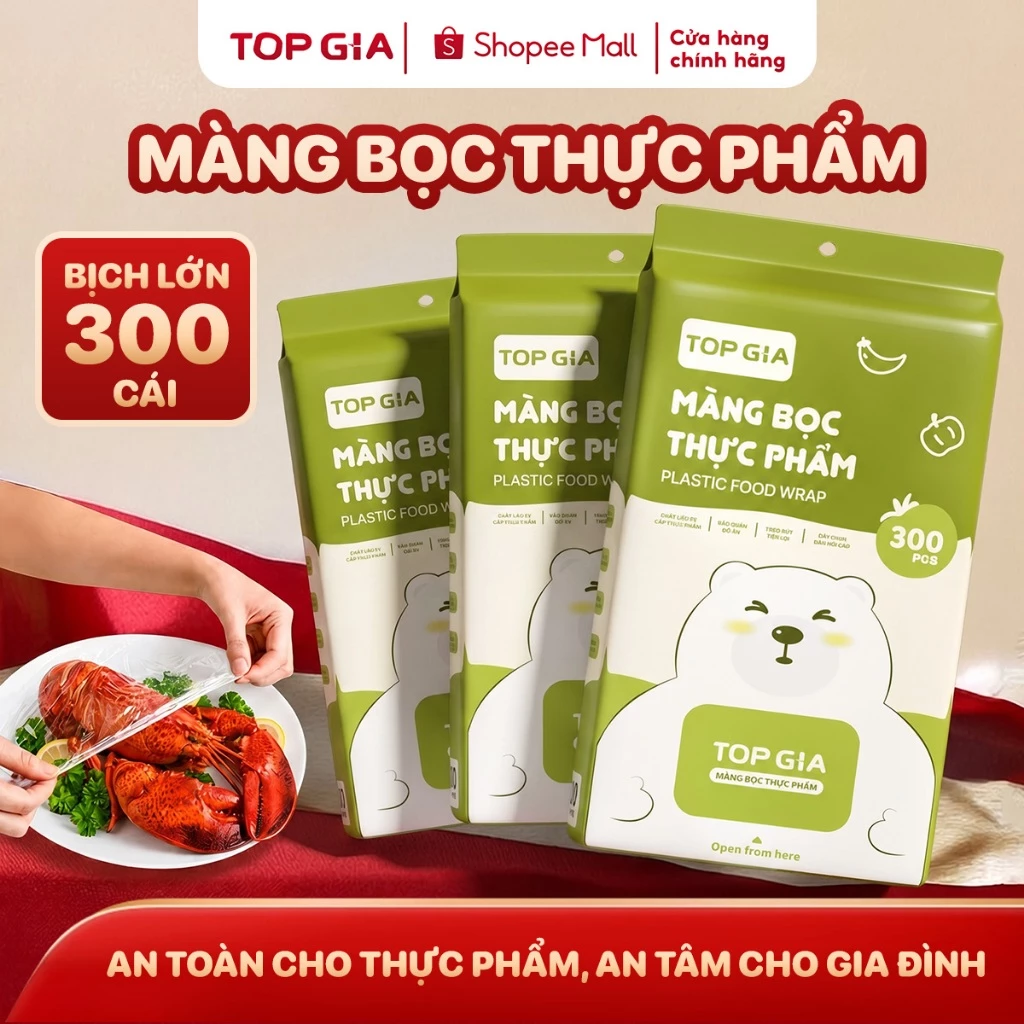 [BỊCH LỚN] Túi màng bọc PE treo tường rút TopGia — Chun siêu dai