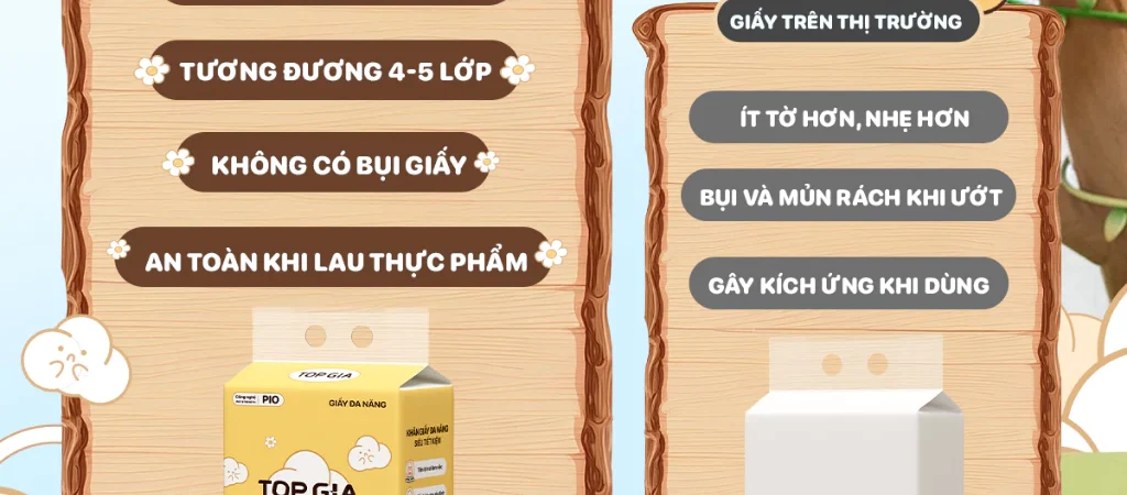 Khăn Giấy Pio TopGia — Siêu Tiết Kiệm, Mềm Mịn (200 lần rút)