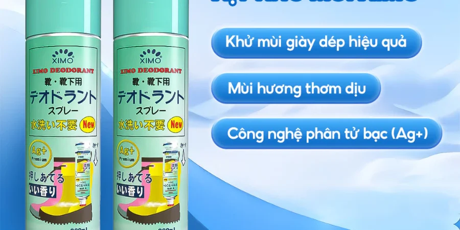 Bình xịt khử mùi chân & giày XIMO VSG08 300ml – Bạc ion kháng khuẩn