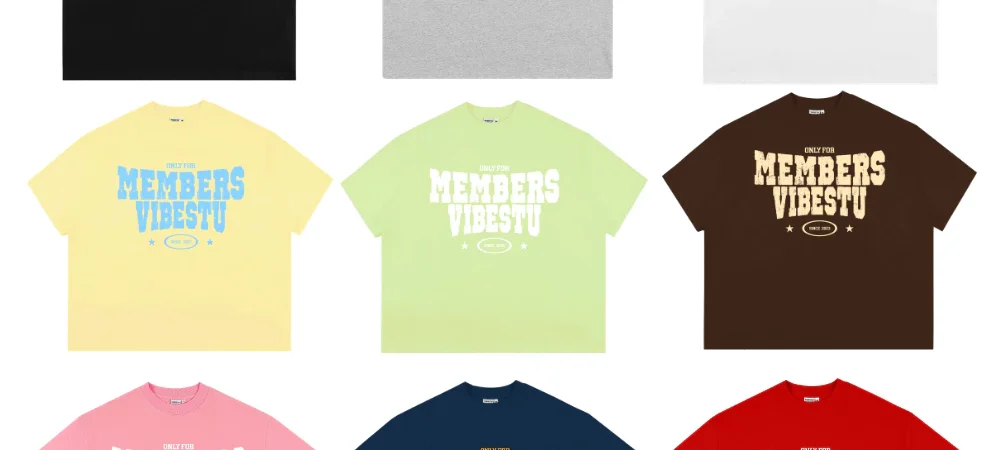 Áo Thun VIBESTU Only Members – Boxy Form Rộng Unisex 250Gsm Cotton