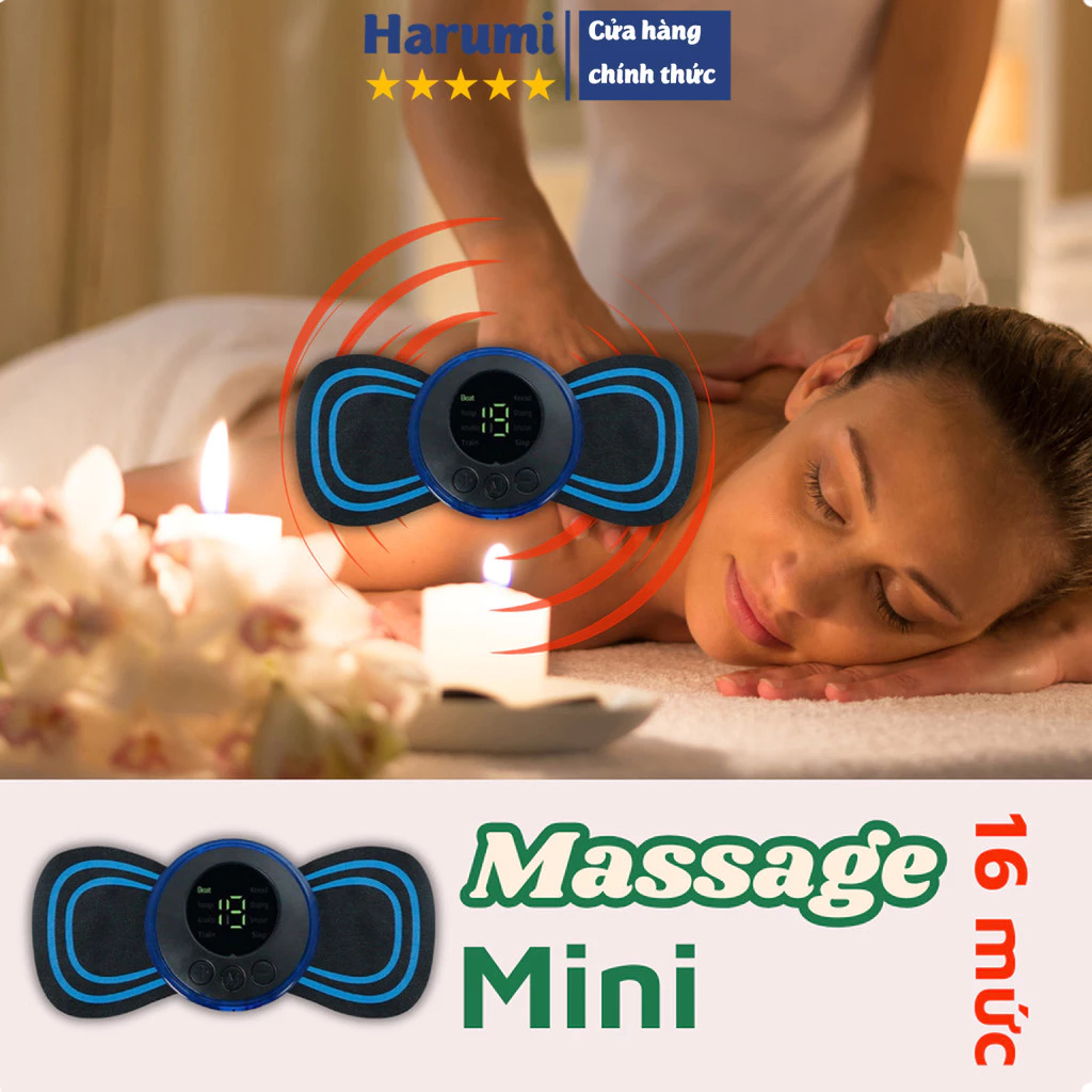 Miếng Dán Massage Xung Điện Mini cho Chân, Cổ, Vai Gáy