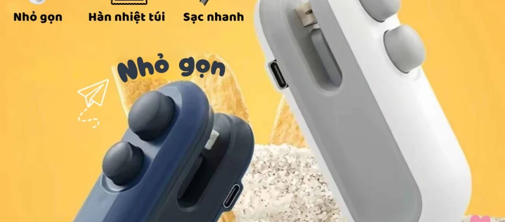 Máy hàn miệng túi Mini Sealer – Có thể sạc lại, di động