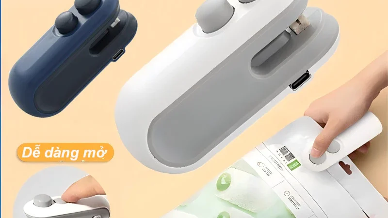 Máy hàn miệng túi mini – kẹp hàn nhiệt cho túi nylon, dễ mang theo
