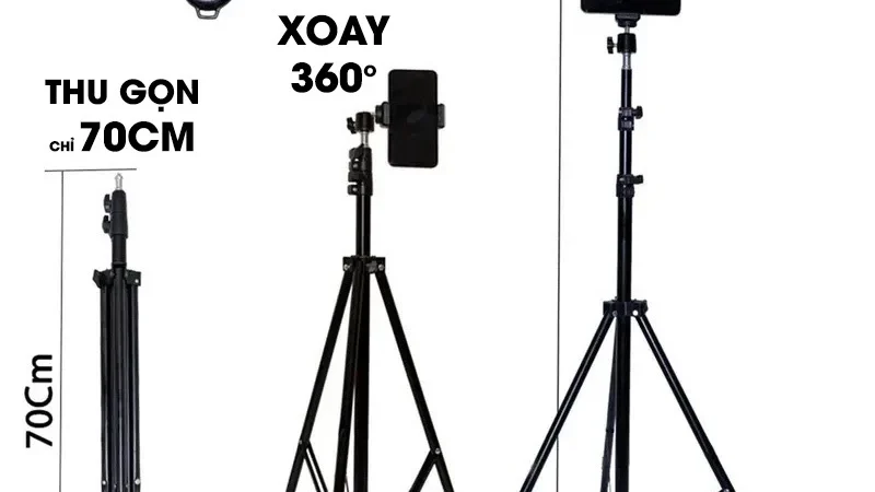 Chân đế Tripod 3 chân TLS 2M1 – Giá đỡ hợp kim xoay 360°