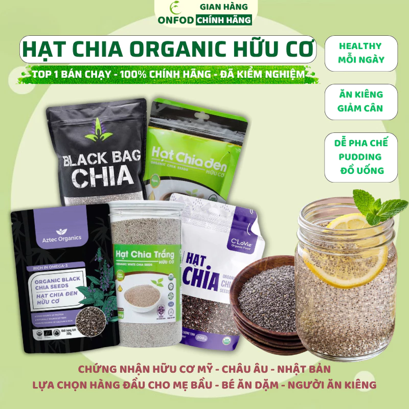 Hạt chia hữu cơ Úc–Peru 500g | Wellbeing – Eat Clean