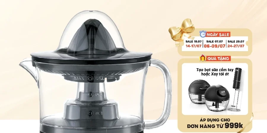 Máy vắt cam Lebenlang LBL3383 – 40W, 500ml