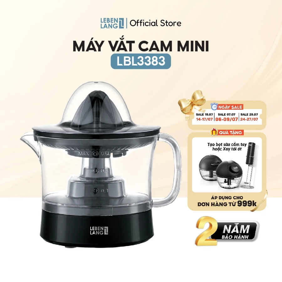 Máy vắt cam Lebenlang LBL3383 – 40W, 500ml